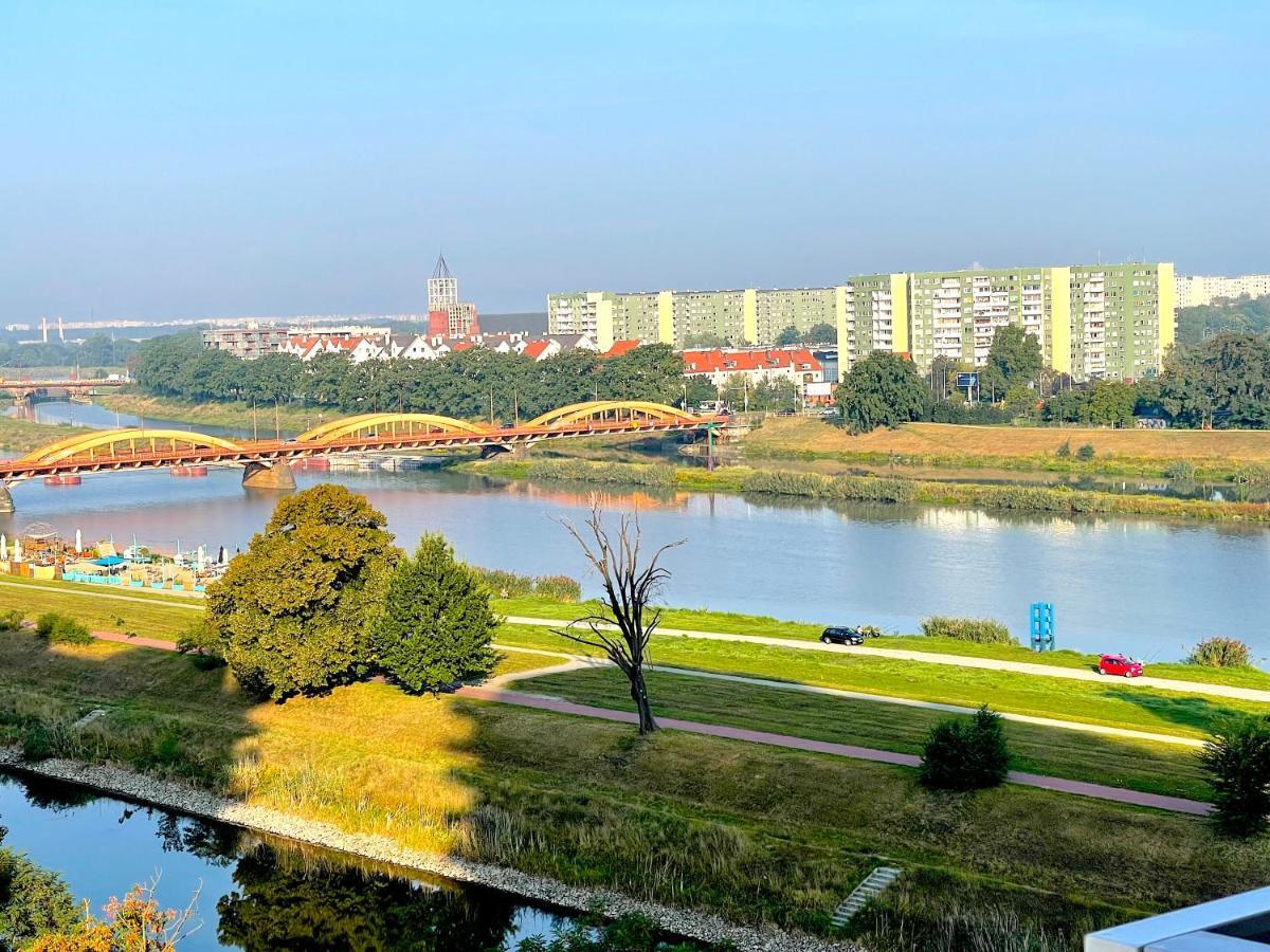 Apartament Z Tarasem I Widokiem Na Odre Breslávia Exterior foto